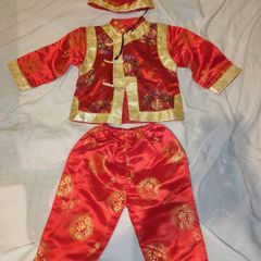Toddler Traditional Chinese Costume, Lunar New Year Outfit for Boys Aged 3 to 5