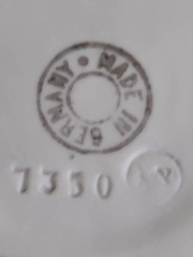 Vintage Antique Religious Mary Our Lady Of Grace Porcelain Holy Water Font Made in  Germany.
