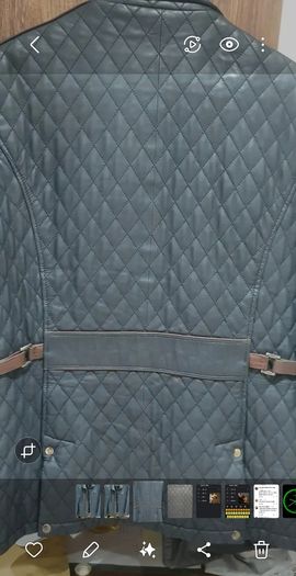 Mens quilted leather jacket