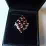 Statement Sterling Silver and Garnet Cluster Ring, Size L Image 2