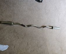 HIT Fitness 8kg Olympic EZ Curl Bar (2-Inch Sleeves)