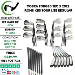 Cobra Forged Tec X 2022 Irons / 4-Pw / Kbs Tour Lite Regular