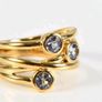Heavy Tanzanite ring gold plated on sterling silver Image 3