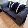 Black two seater couch Image 3