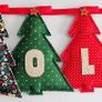 Padded Christmas Trees Bunting Image 3
