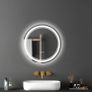 Round LED Bathroom Mirror 60 cm 3 Colors Temperature Anti-Fog Memory Mirror with Lights Image 6