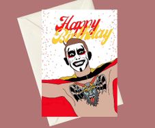 AEW Danhausen Very Nice Very Evil Birthday A5 Card, Perfect for gifts, occasions, or funny card for Pro Wrestling Fans