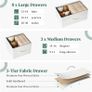 Chest of Drawers with Pockets 11 Fabric Drawers Storage Organiser Unit Image 5