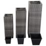 Garden Raised Beds 3 pcs Poly Rattan Grey Image 3