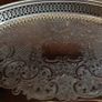 Stunning Vintage Sliverplated on Brass Oval Tray Image 3