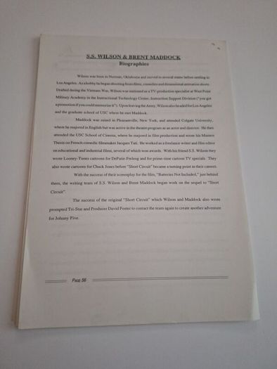 1988 Short Circuit Press Kit