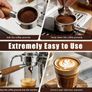 51mm Bottomless Portafilter 3 Ears, Compatible with Delonghi EC680/EC685  100% Stainless Steel with 2 Filter Baskets(Single+Double Shots), WDT Tool, Puck Screen, Metal Base, Solid Wood Handle Image 3