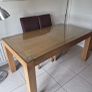 large dining table & two chairs Image 2