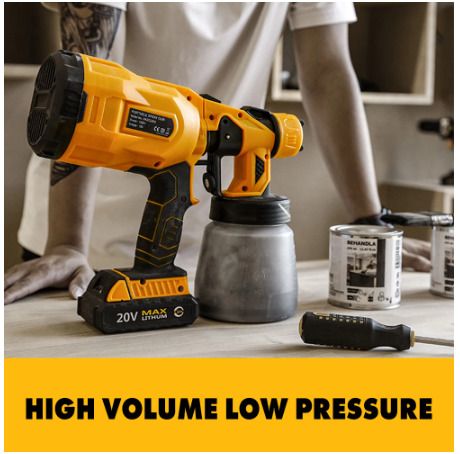 Spray Gun Painting Electric High Pressure Airbrush Tools Battery AC/DC Cordless Sprayer