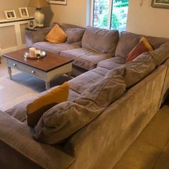 Corner couch and coffee table