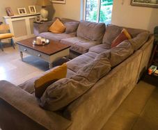 Corner couch and coffee table