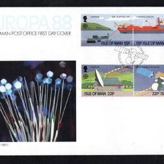 1988 Isle of Man Europa Transport and Communications Commemorative Stamps First Day Cover (FDC)