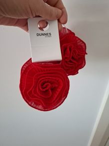 Red Rose Hair Clips