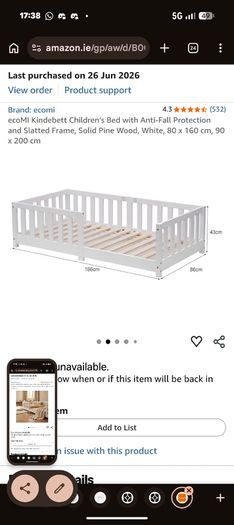 Toddler Bed Like NEW