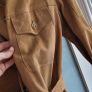Camel suede safari style jacket Sz L (Fit 12-14UK) Image 5