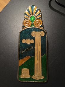 Enamel Vintage Greek Art-Deco Paper Clip