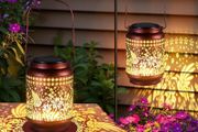 2 Pack Birthday Gifts for Women, Garden Ornaments Outdoor Hummingbird Solar Lanterns Outside, Waterproof Hanging Garden Solar Lights Hummingbird Christmas Gift Mothers Day Gifts for Mum Grandma