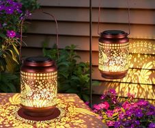 2 Pack Birthday Gifts for Women, Garden Ornaments Outdoor Hummingbird Solar Lanterns Outside, Waterproof Hanging Garden Solar Lights Hummingbird Christmas Gift Mothers Day Gifts for Mum Grandma