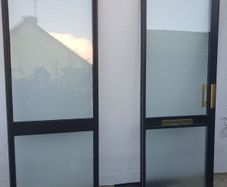 Sliding door and frame