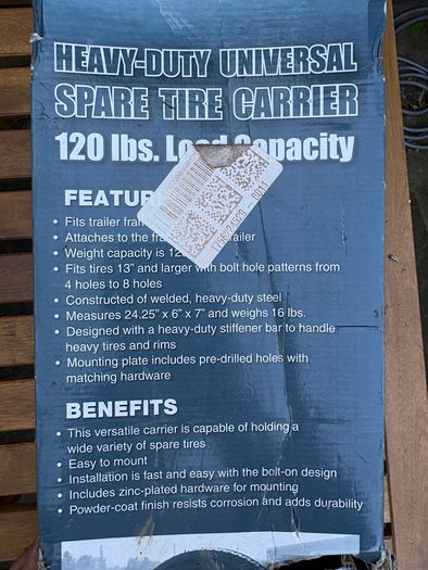 Spare tire carrier
