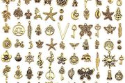 Charm Pendants for Jewelry Silver Bronze Charms Antique Metal Pendants Steampunk Gear Charms for Jewelry Crafting Bracelet Necklace