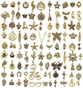 Charm Pendants for Jewelry Silver Bronze Charms Antique Metal Pendants Steampunk Gear Charms for Jewelry Crafting Bracelet Necklace