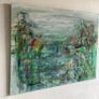LARGE ORIGINAL ART Original Abstract Landscape Pondscape Irish Art Image 10