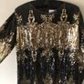 BNWT Savida black gold sequin blouse size small Image 2