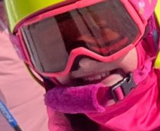 ski helmet and goggles