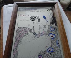 Vintage French mirror Eugene (de Londres) advertising