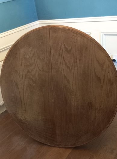 Round solid wood table