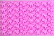 Silicone chocolate moulds with 48 miniature dinosaur shapes