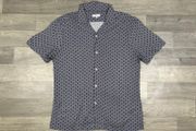 Reiss Viscose Patterned Cuban Short Mens Medium
