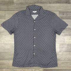 Reiss Viscose Patterned Cuban Short Mens Medium