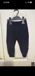 H&M black tracksuit bottoms 18-24 months