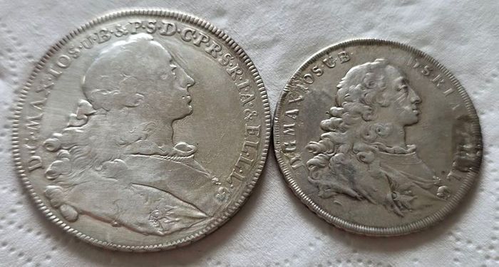 Thaler 1755 & 1/2 Thaler 1754 Bavaria