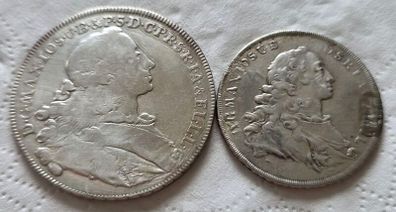 Thaler 1755 & 1/2 Thaler 1754 Bavaria