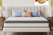 5FT King Hybrid Mattress, 22cm Pocket Sprung Mattress, 150x200cm Zero-noise independent springs offer motion isolation &amp; back pressure relief for peaceful sleep