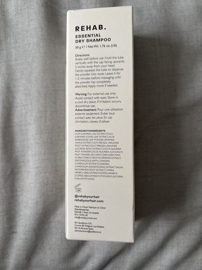Rehab essential dry shampoo