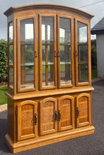 Solid Oak Display Cabinet