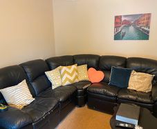 Black Leather Corner Sofa