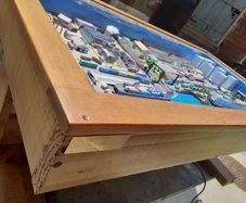 Unique Hand Built Table (With A City Inside)