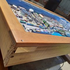 Unique Hand Built Table (With A City Inside)