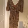 Hollister gold midi dress Image 4