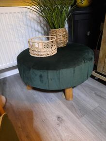 Green velvet coffee table /footstool